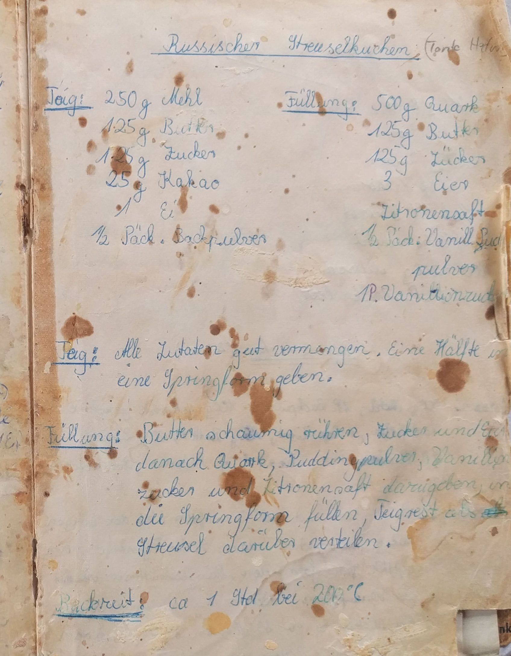 Russischer Zupfkuchen